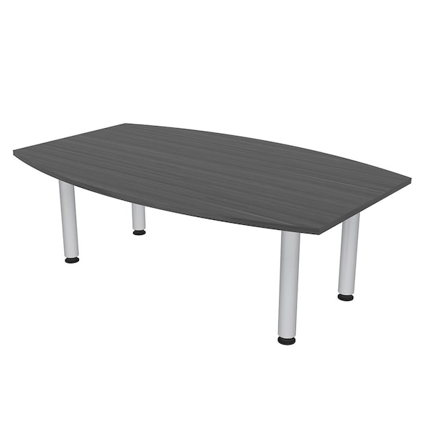 45 in W, 71.5 in L, 29 in H, Engineered Wood Top, Grey